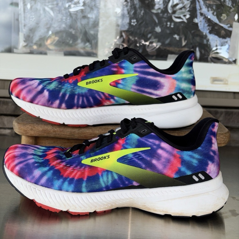 Size 9 -  BROOKS 'Launch 8'  Road Running Shoes - Tie Die Print 1203451B011 - Picture 5 of 12